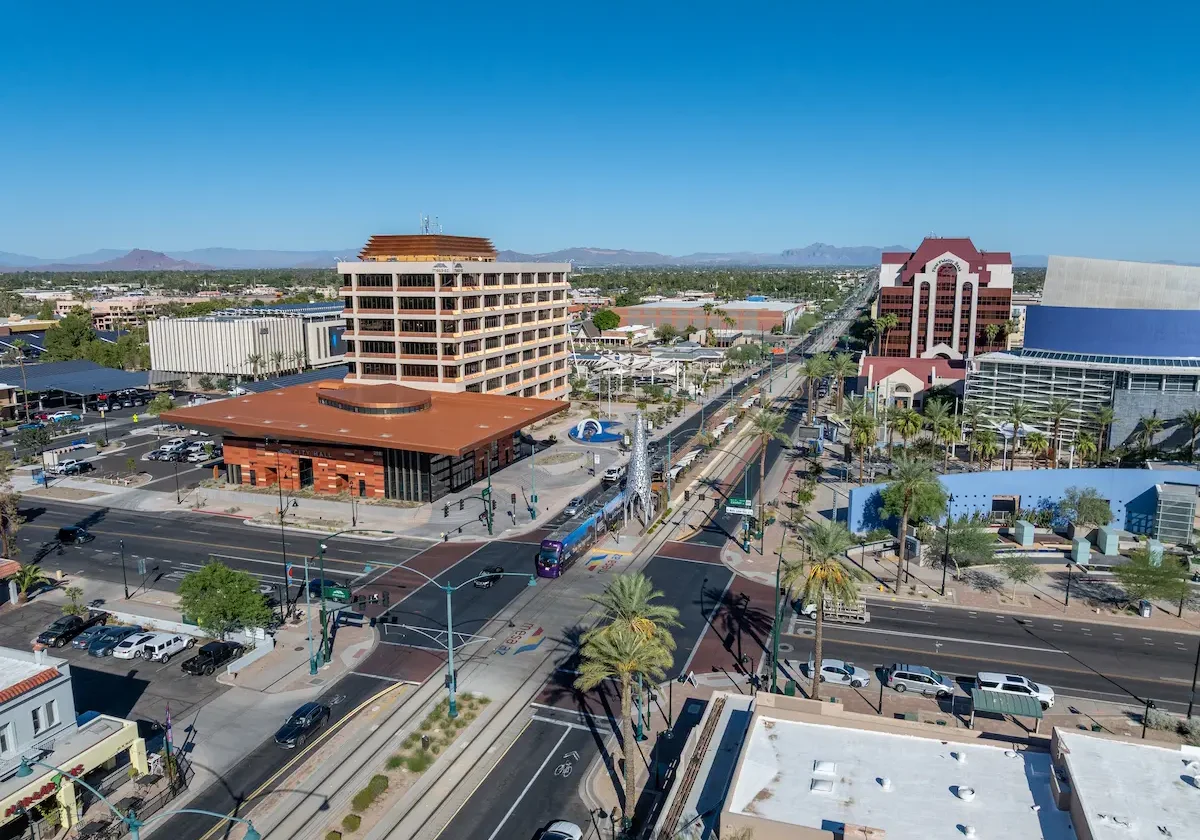 Aerial view of downtown Mesa, Arizona